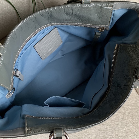 Coach Genuine Leather Handbag in Grey with Dustbag - Picture 5 of 10